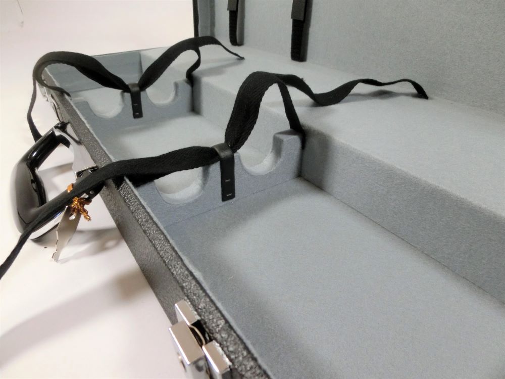 都山流尺八3本　深水銘　ハードケース付き 尺八ケース ハードタイプV3 3本収納 小物入れ付 64cm（2尺）まで 鍵